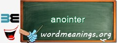 WordMeaning blackboard for anointer